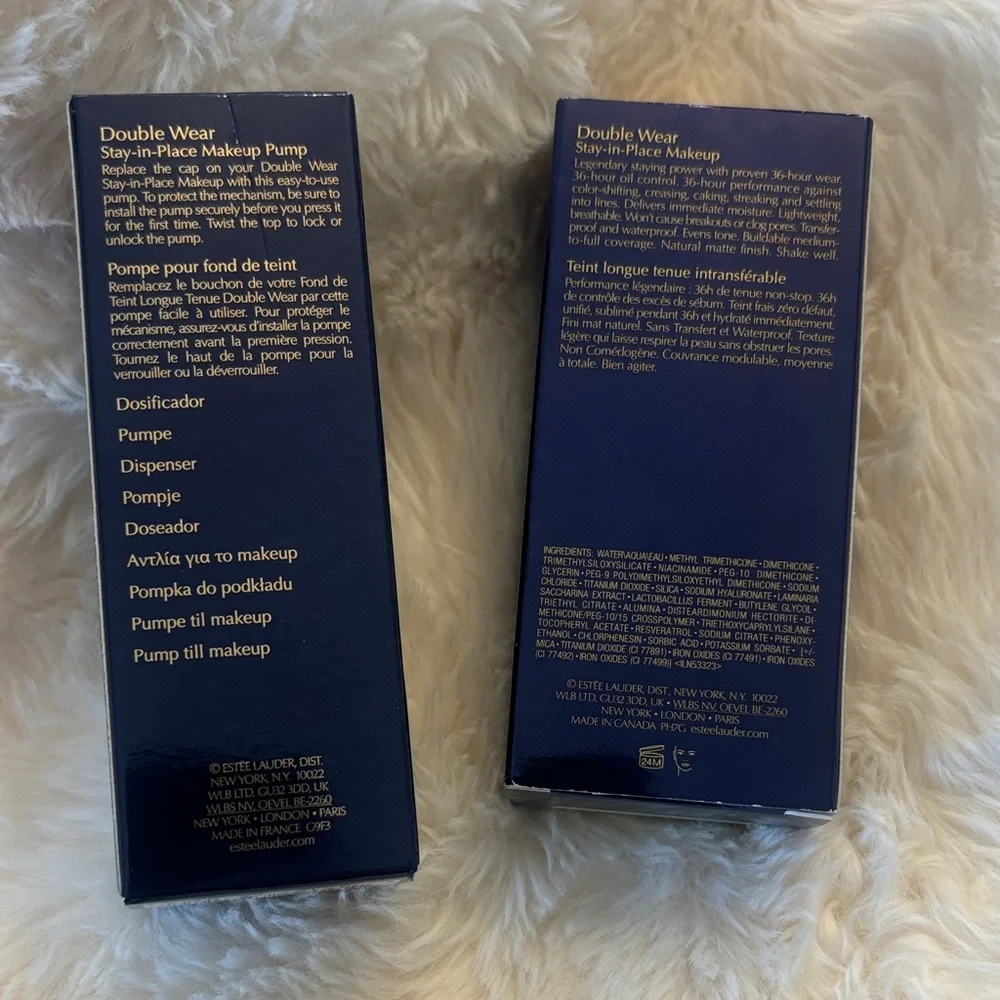 Estee Lauder Double Wear Foundation NEW NIB 3N2 Wheat Pump Included